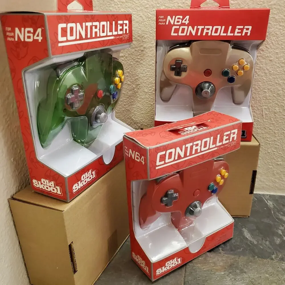 3 N64 Controllers - 3 Colors Bundle (NEW) - Nintendo64 - Old Skool